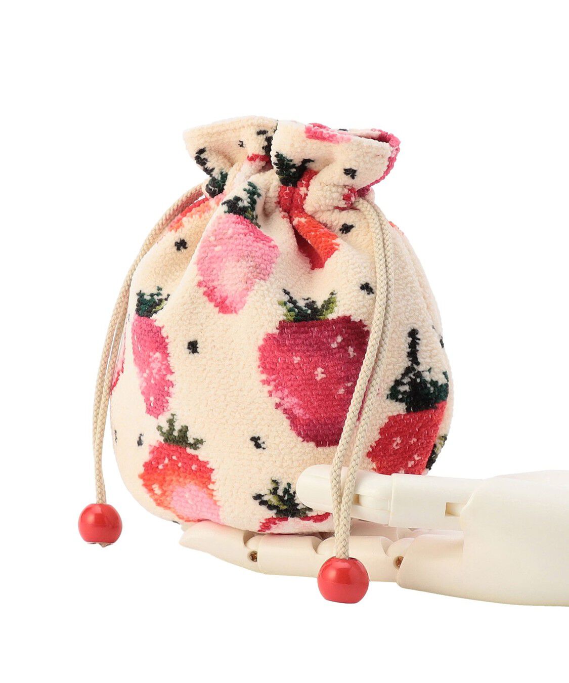 LOVERARY BY FEILER「ストロベリードット　巾着　L/STD-257346」|ポーチ|