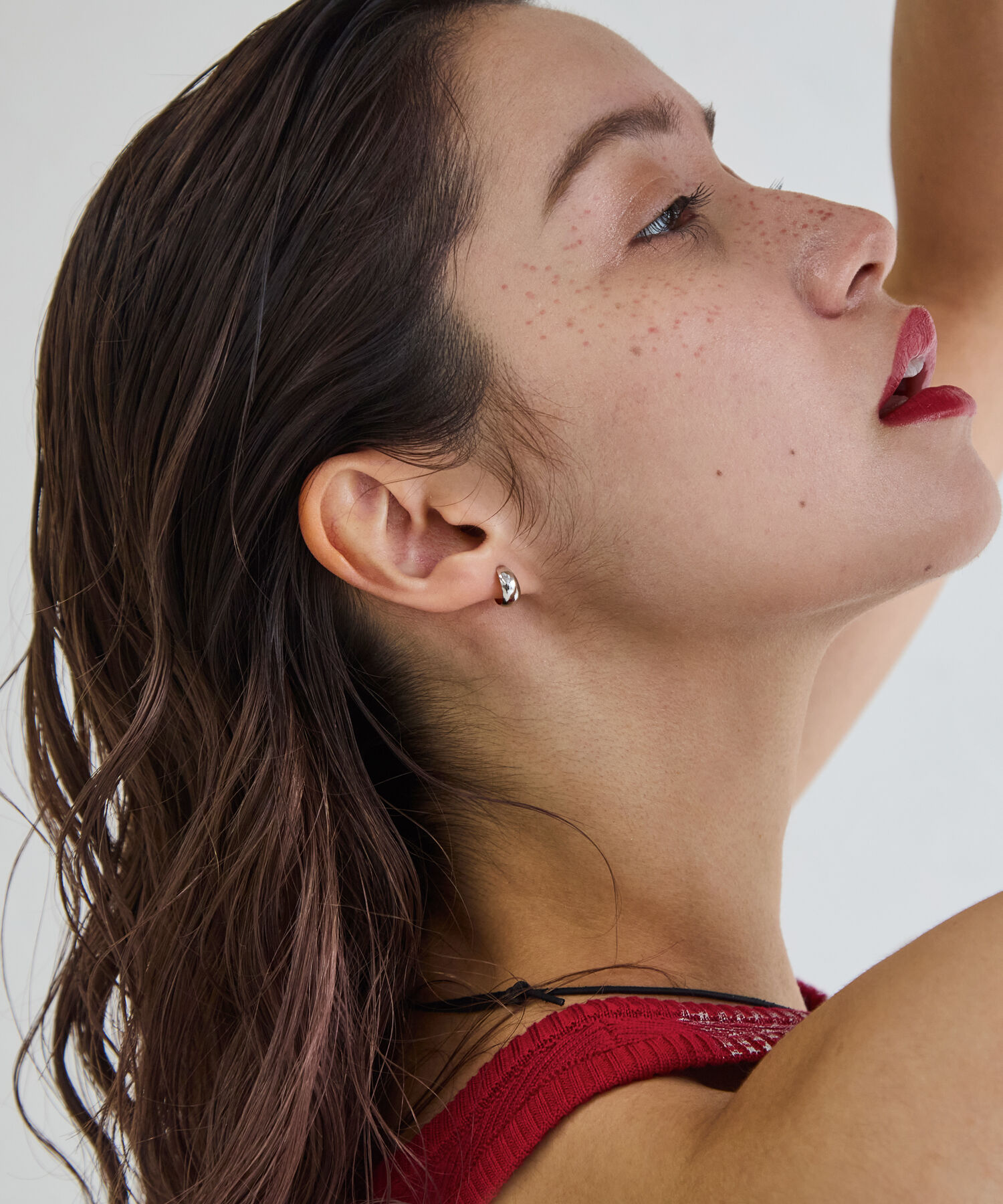 JUPITER「【K10】プランプフープピアス/ユニセックス/シルバー」|ピアス|