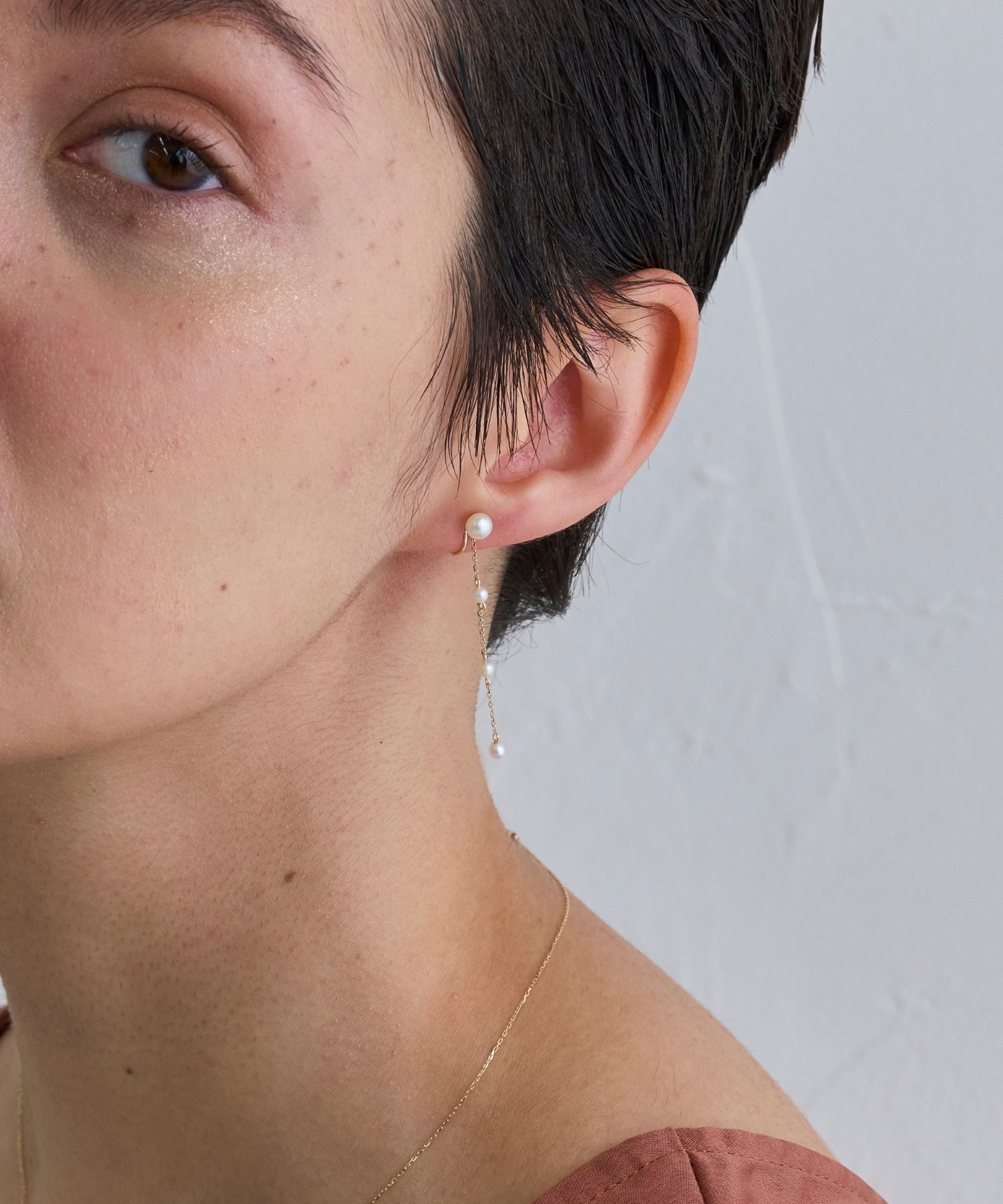 JUPITER「【K10】スノーパールイヤリング」|イヤリング|