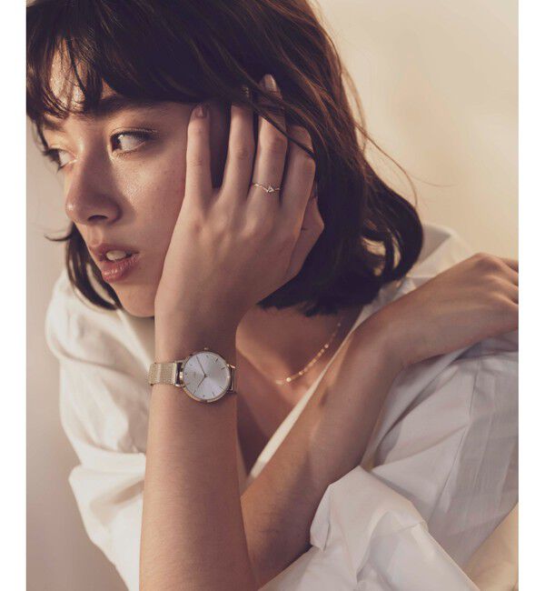 ete「きせかえ ビッグフェイスウォッチ メッシュベルト」|腕時計|