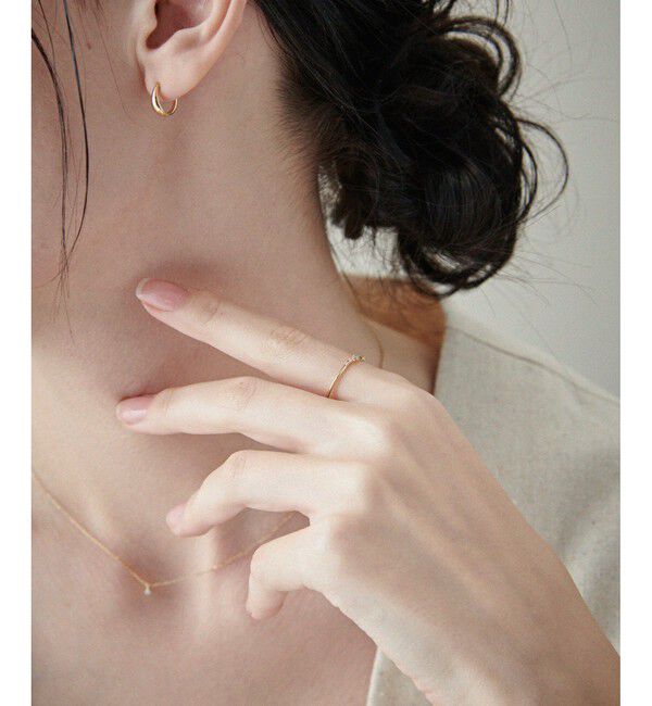 ete「[レイヤード] K10YG ブラウンダイヤモンド リング」|リング|