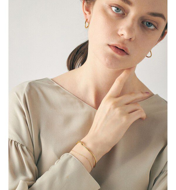 ete「レイヤード バングル ペタルチェーン」|ブレスレット・バングル|