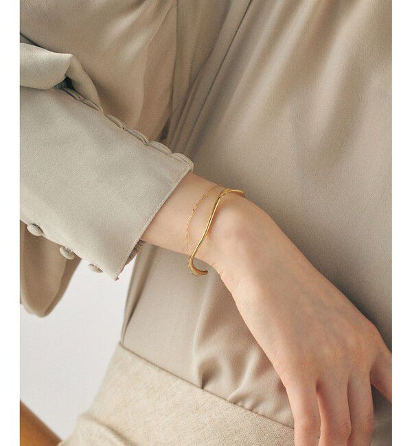 ete「レイヤード バングル ペタルチェーン」|ブレスレット・バングル|