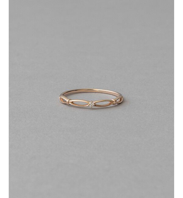 ete「[レイヤード] K10YG ダイヤモンド リング」|リング|イエローゴールド