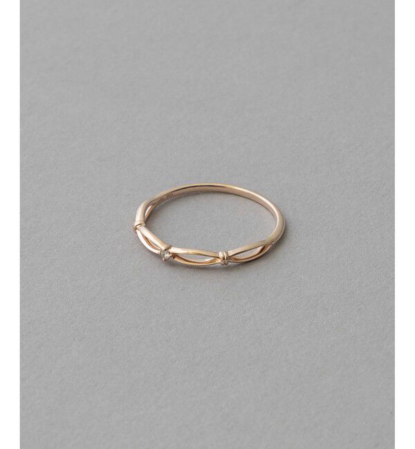 ete「[レイヤード] K10YG ダイヤモンド リング」|リング|