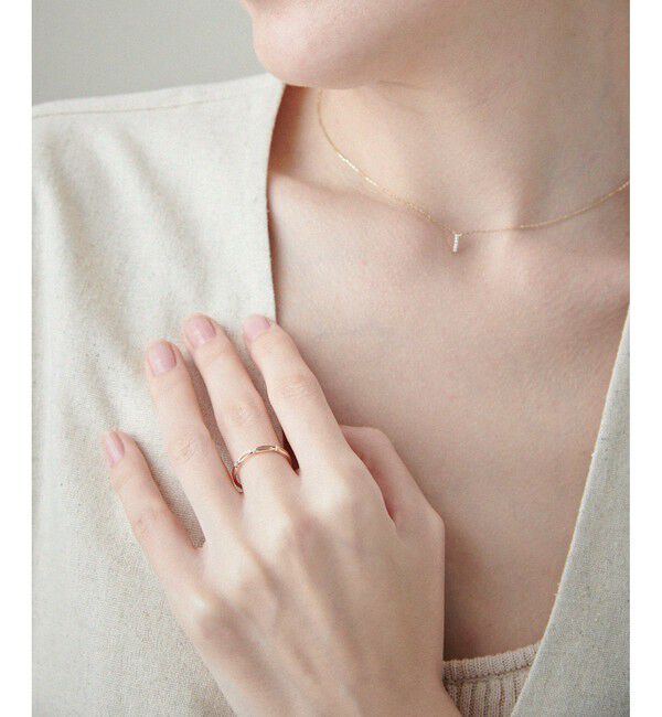 ete「[レイヤード] K10YG ダイヤモンド リング」|リング|