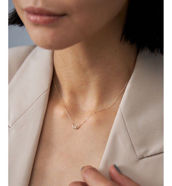 Jouete「[オパール] K10YG ネックレス ムーン」|ネックレス|