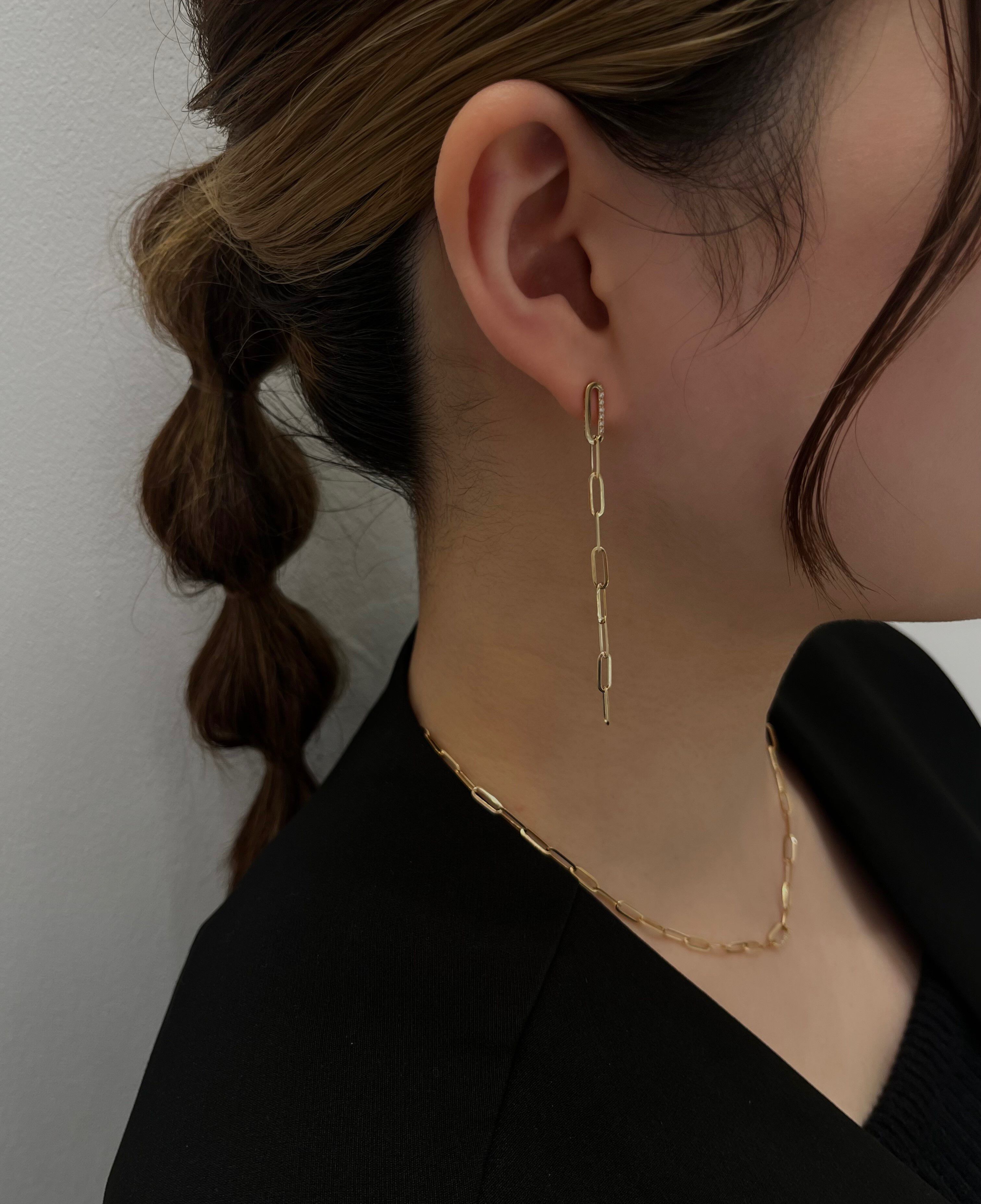 STAR JEWELRY「DIAMOND LINK CHAIN」|ピアス|