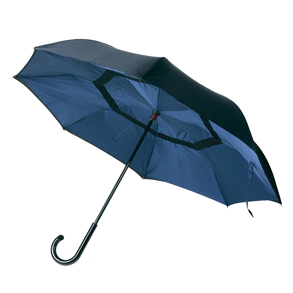 BACKYARD FAMILY「2重傘 逆さ傘 長傘 circus サーカス 通販 レディース メンズ 逆さま傘 逆向き」|傘|ブルー2