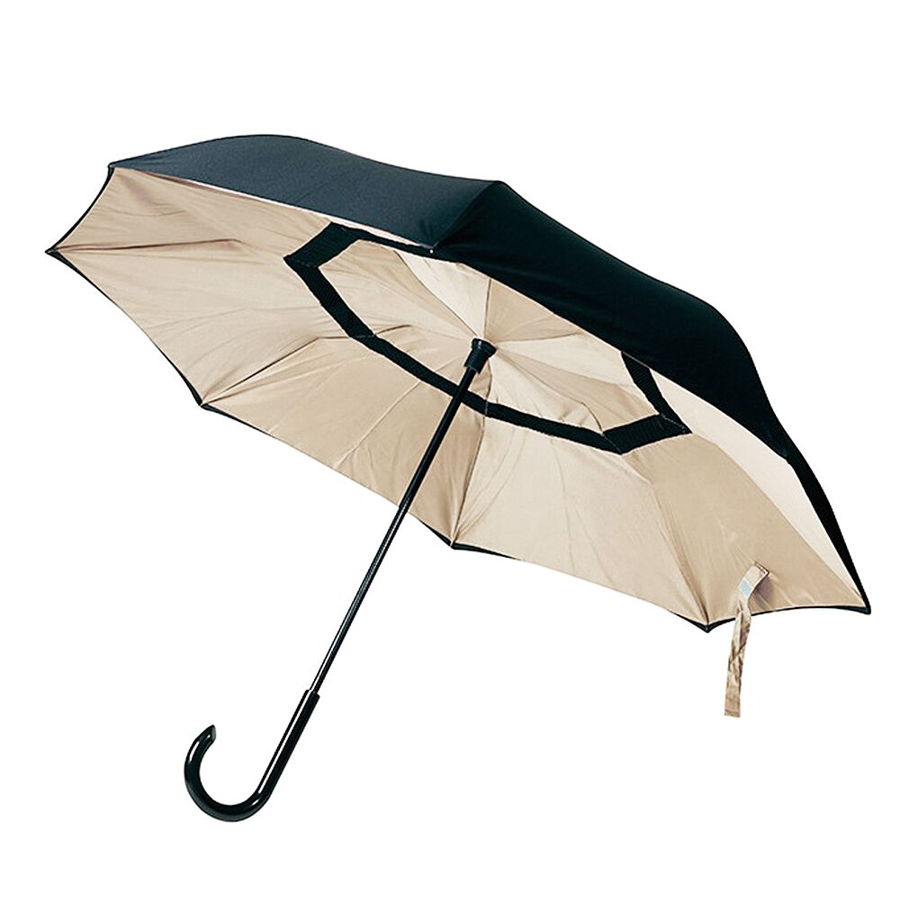 BACKYARD FAMILY「2重傘 逆さ傘 長傘 circus サーカス 通販 レディース メンズ 逆さま傘 逆向き」|傘|ベージュ3