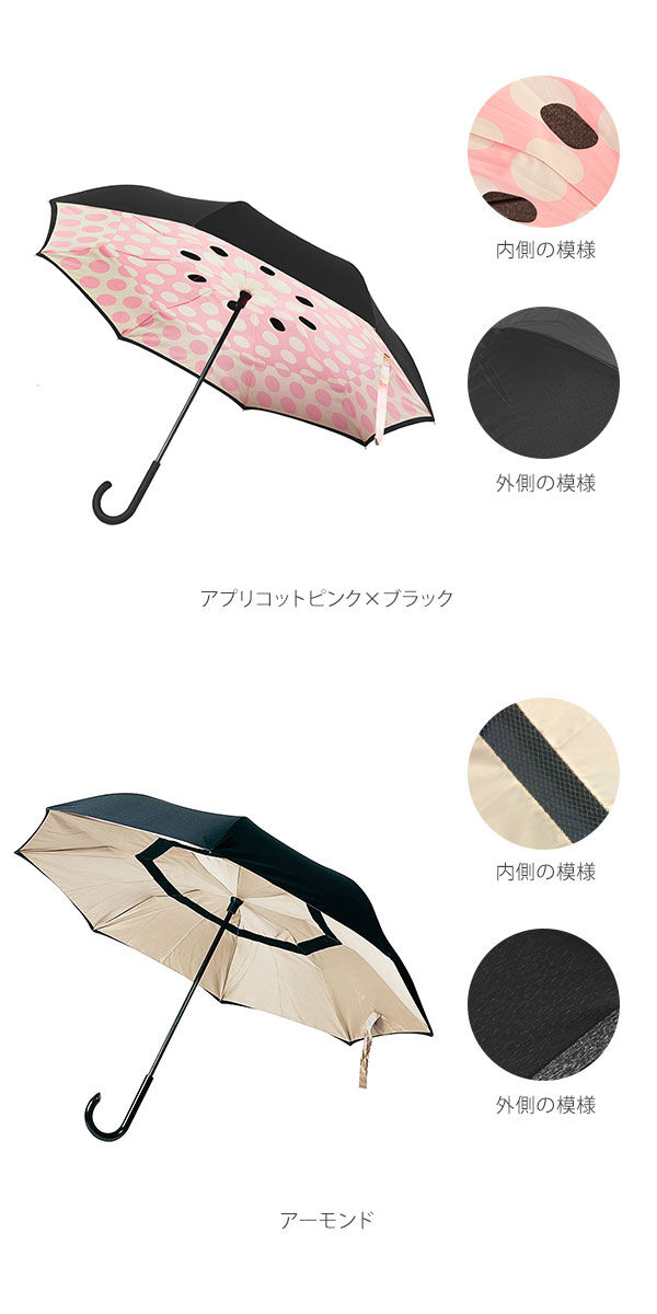 BACKYARD FAMILY「2重傘 逆さ傘 長傘 circus サーカス 通販 レディース メンズ 逆さま傘 逆向き」|傘|