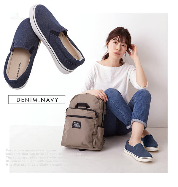 BACKYARD FAMILY「スリッポン レディース おしゃれ 通販 黒 スニーカー 白 アイボリー 靴 シューズ ぺたんこ靴」|スリッポン|