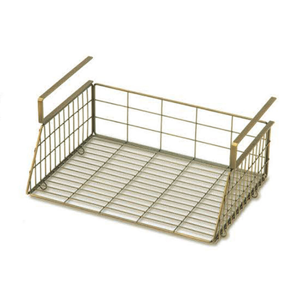 BACKYARD FAMILY「吊り戸棚 ラック 洗面所 通販 戸棚下収納 吊り下げ 収納ラック 戸棚下」|その他|ゴールド1