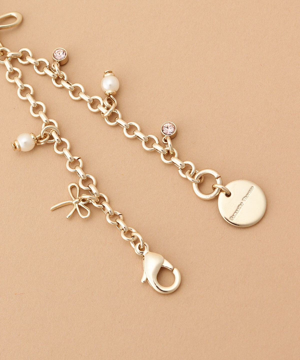 Samantha Thavasa「ゴールドリボンバッグチャーム」|チャーム・キーホルダー|