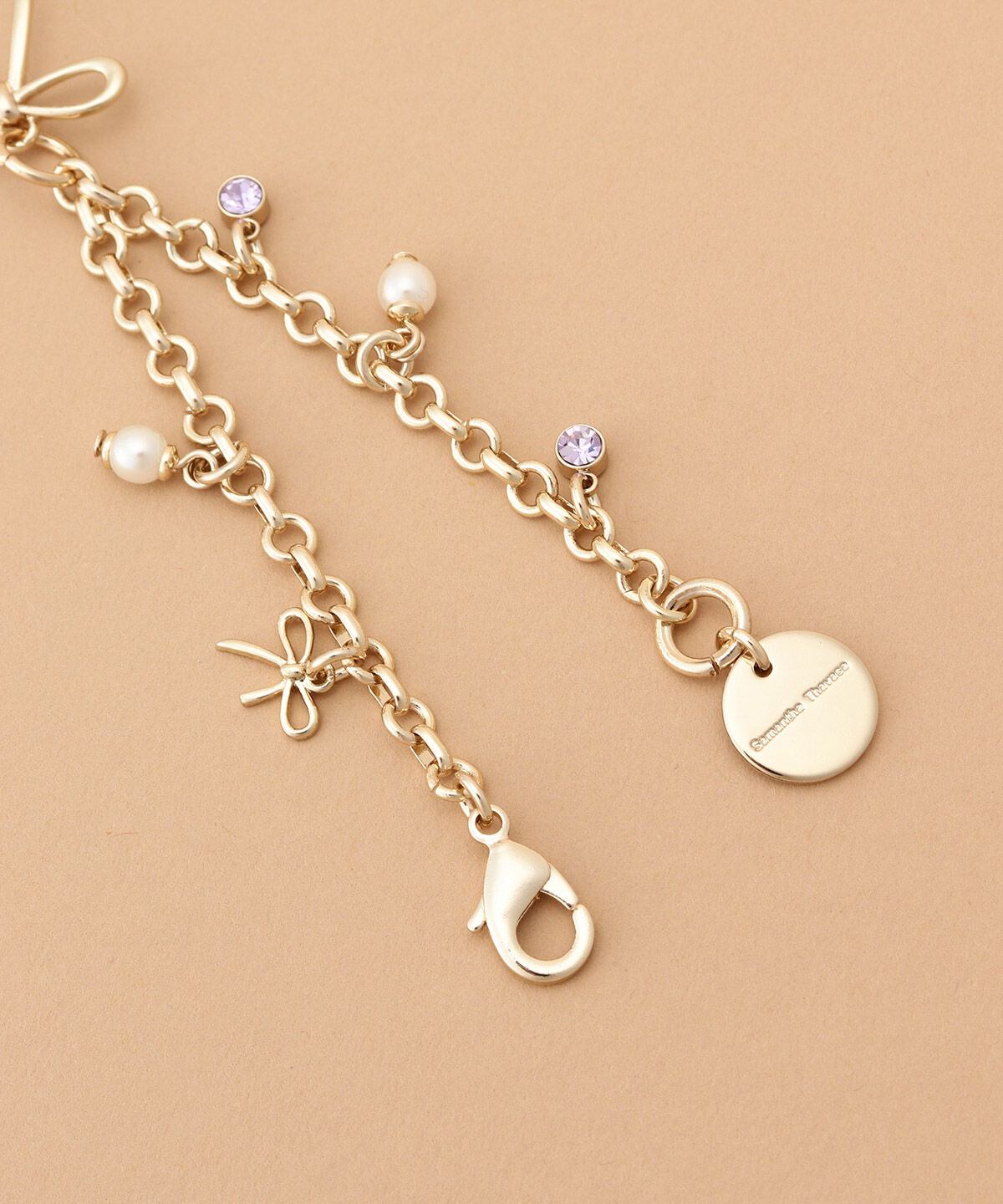 Samantha Thavasa「ゴールドリボンバッグチャーム」|チャーム・キーホルダー|