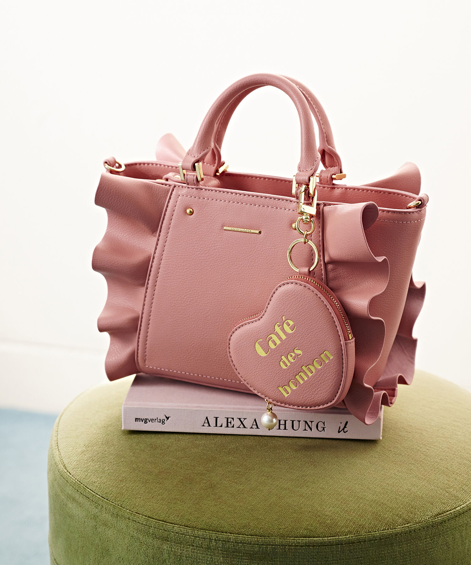 Samantha Vega「ハートポーチ付フリルトート」|ハンドバッグ|