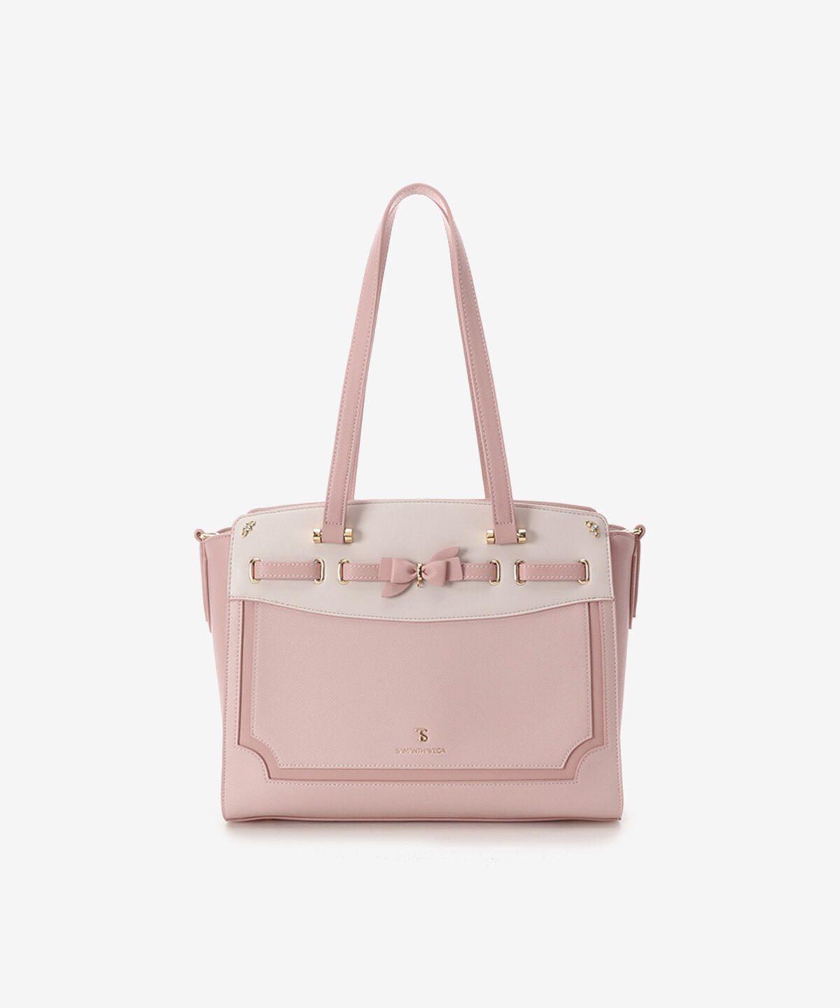 Samantha Vega「フロントリボンベルトトートバッグ」|トートバッグ|ピンク