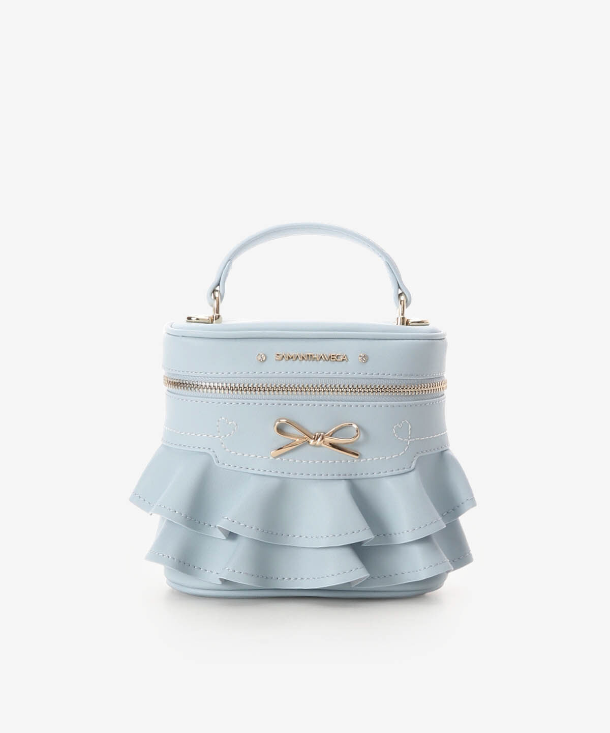 Samantha Vega「フリルリボンバニティーバッグ」|ショルダー・メッセンジャー|ライトブルー