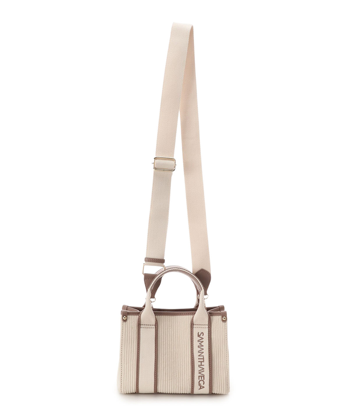 Samantha Vega「ロゴテープコーデュロイショルダーバッグ（ミニ）」|ショルダー・メッセンジャー|