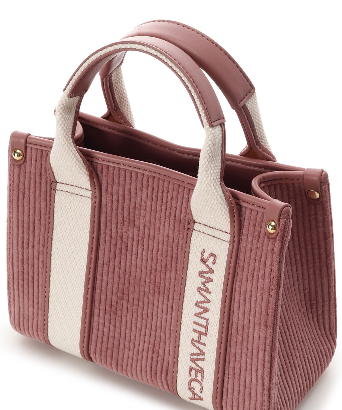 Samantha Vega「ロゴテープコーデュロイショルダーバッグ（ミニ）」|ショルダー・メッセンジャー|