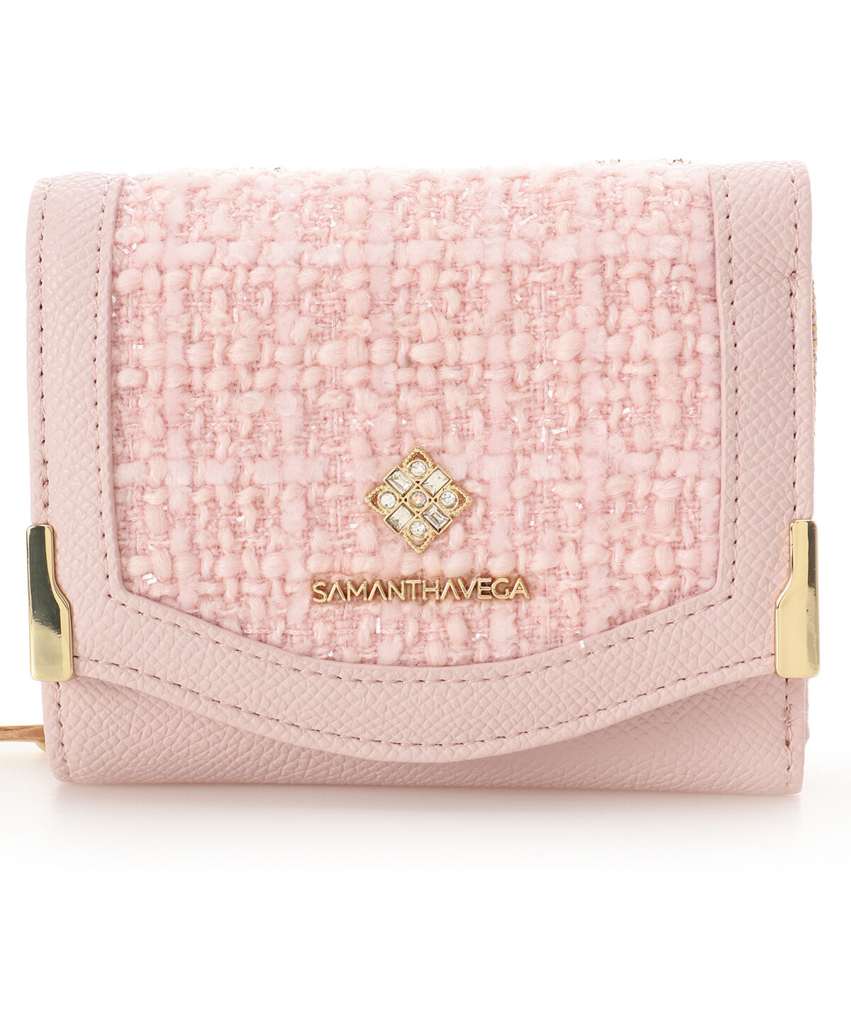 Samantha Vega「ツイードダイヤカット折財布」|財布|