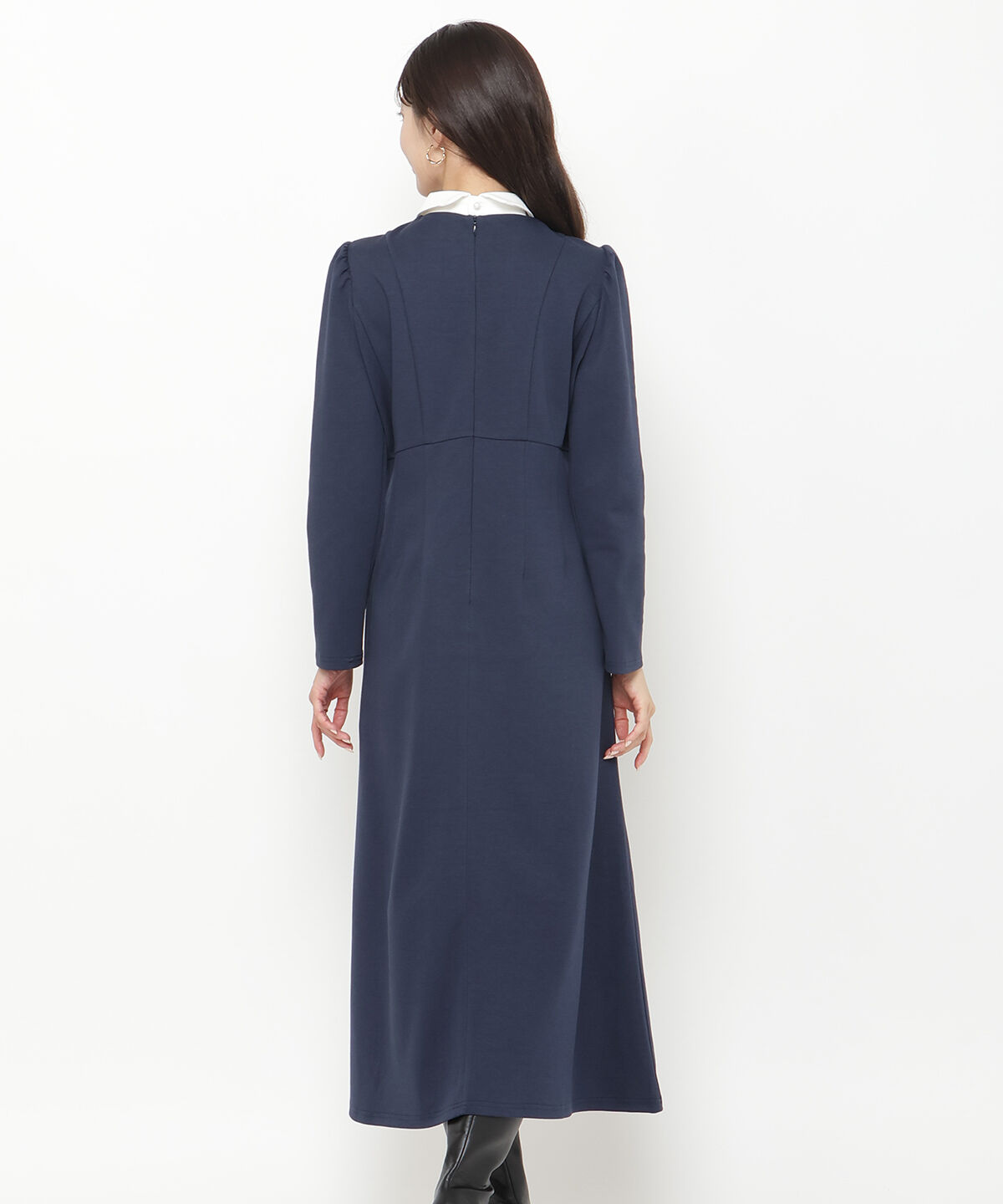 アンドクチュール「襟付ポンチワンピース」|ワンピース|