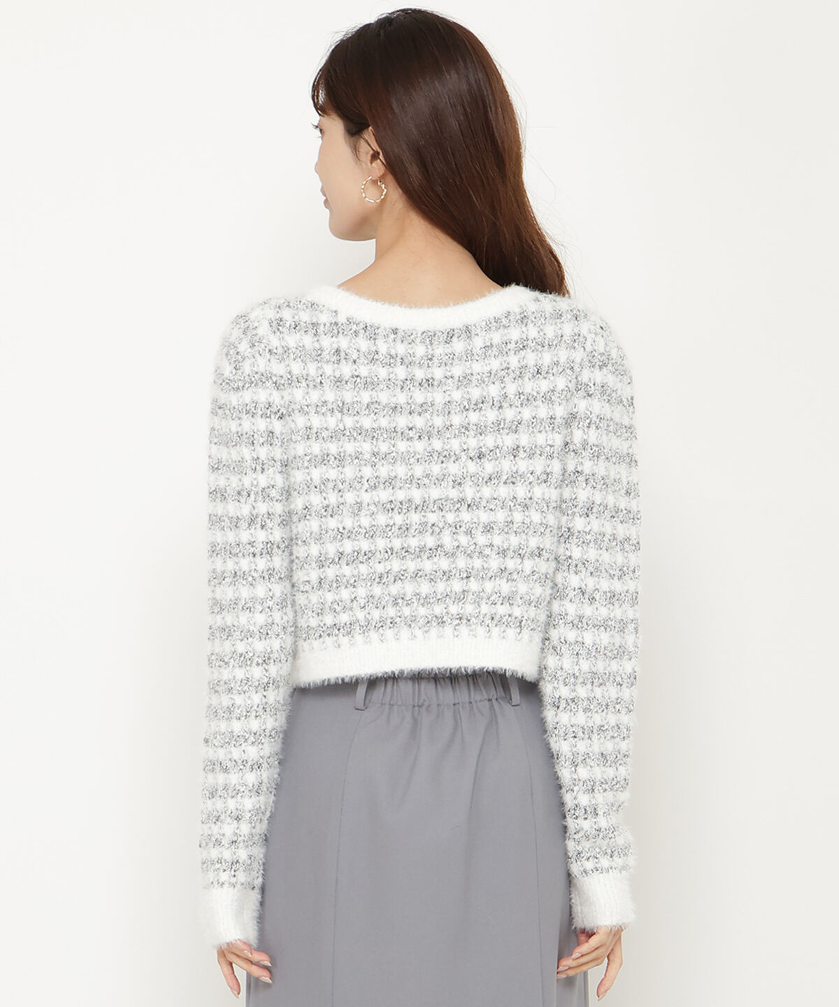 アンドクチュール「フリンジフェザーカーディガン」|カーディガン|