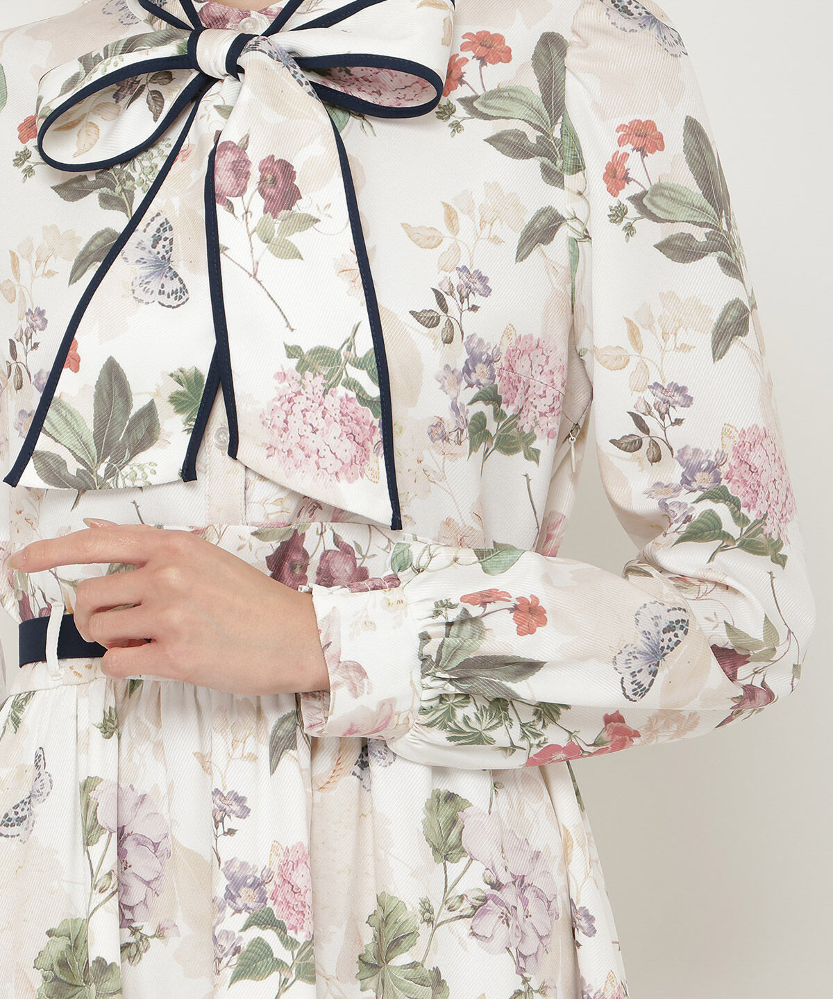 アンドクチュール「フラワーガーデンプリントワンピース」|ワンピース|