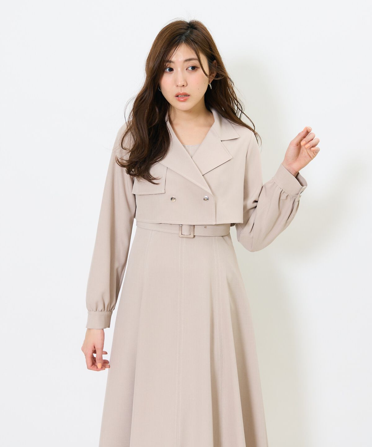 アンドクチュール「トレンチライクアンサンブルワンピース」|ワンピース|