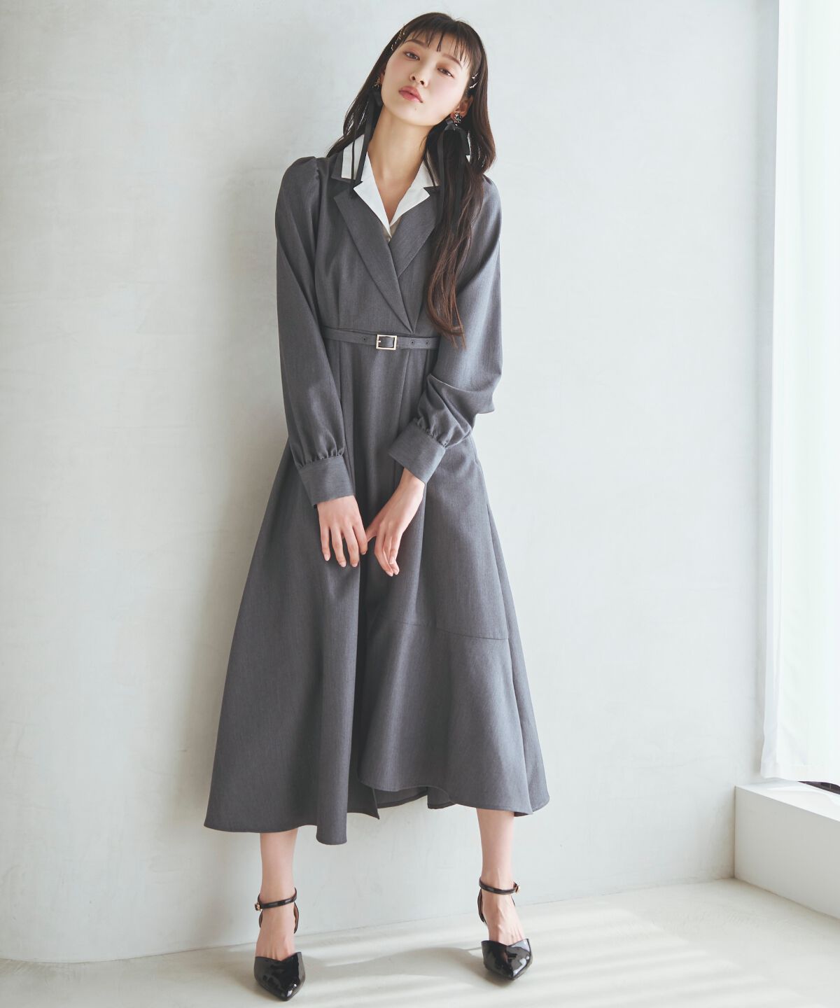 アンドクチュール「ダブルカラーワンピース」|ワンピース|