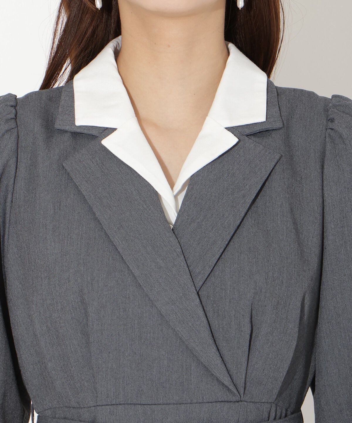 アンドクチュール「ダブルカラーワンピース」|ワンピース|