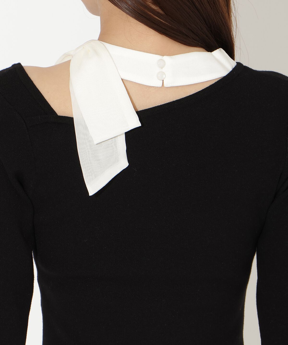 アンドクチュール「リボン付きニットドッキングワンピース」|ワンピース|