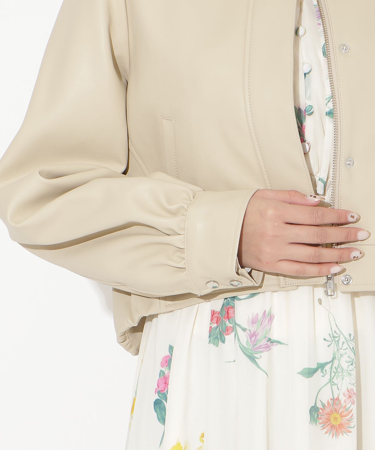 アンドクチュール「フェイクレザーブルゾン」|ブルゾン・スタジャン|