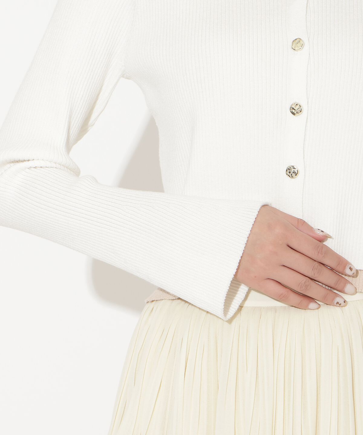 アンドクチュール「襟付きレイヤード風カーディガン」|カーディガン|