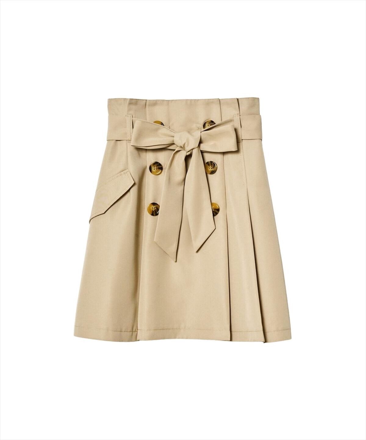 REDYAZEL「ハイウエストトレンチミニスカート」|フレア|