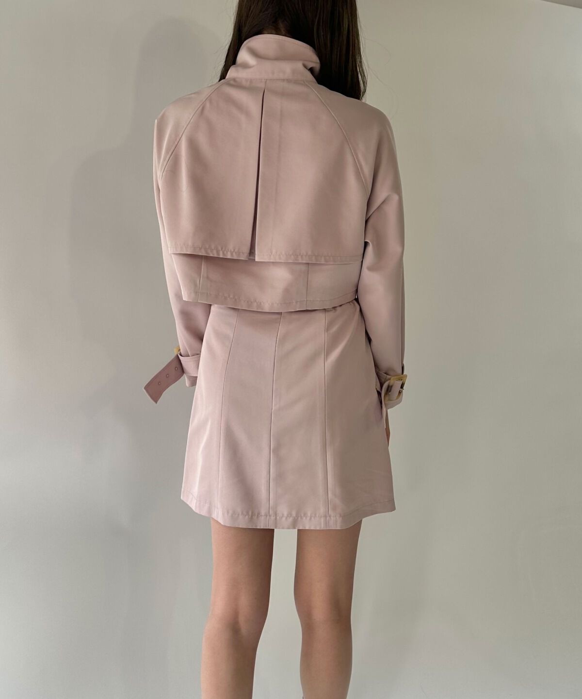 REDYAZEL「ハイウエストトレンチミニスカート」|フレア|