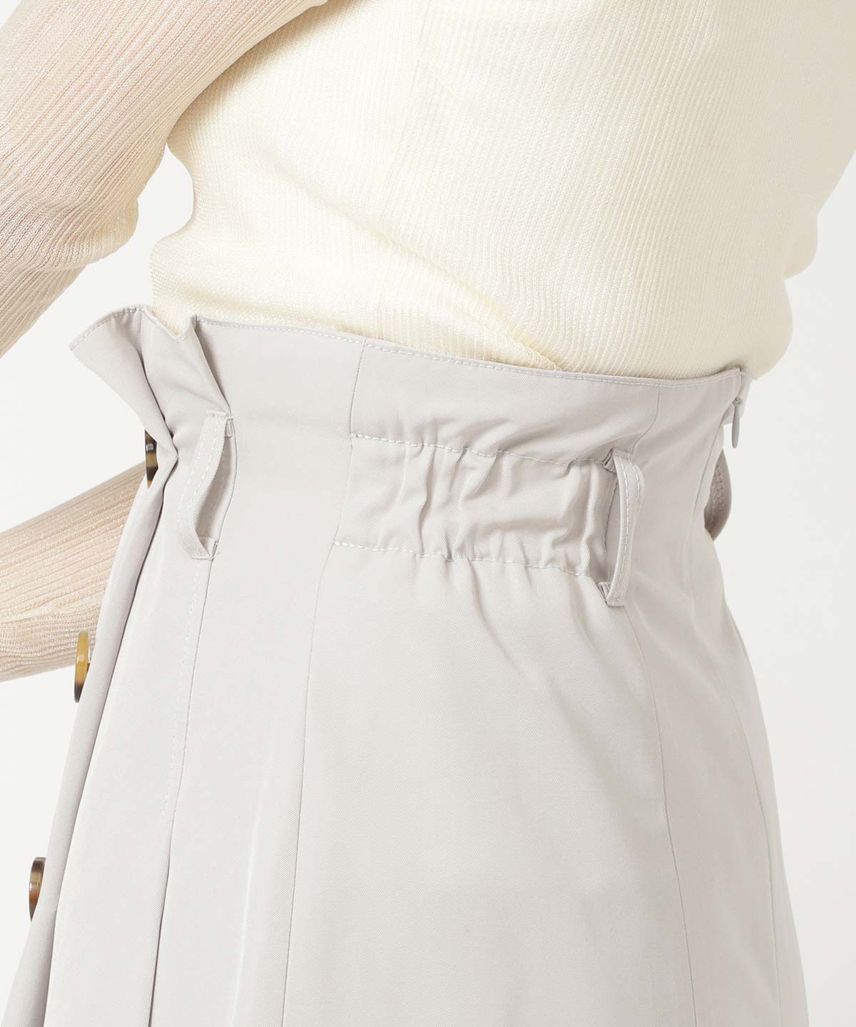 REDYAZEL「ハイウエストトレンチミニスカート」|フレア|