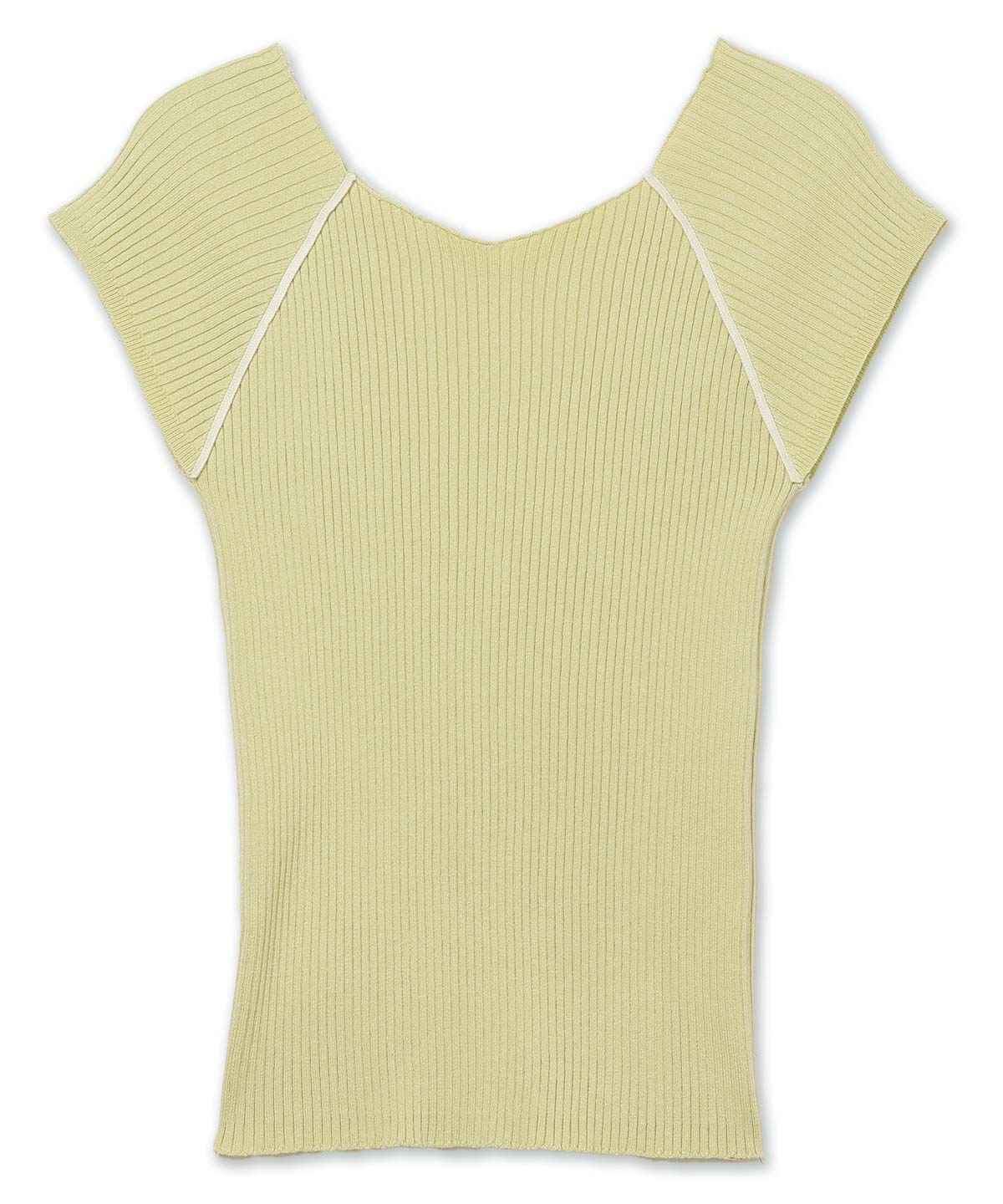 REDYAZEL「ラインフレンチスリーブニットプルオーバー」|ニット・セーター|