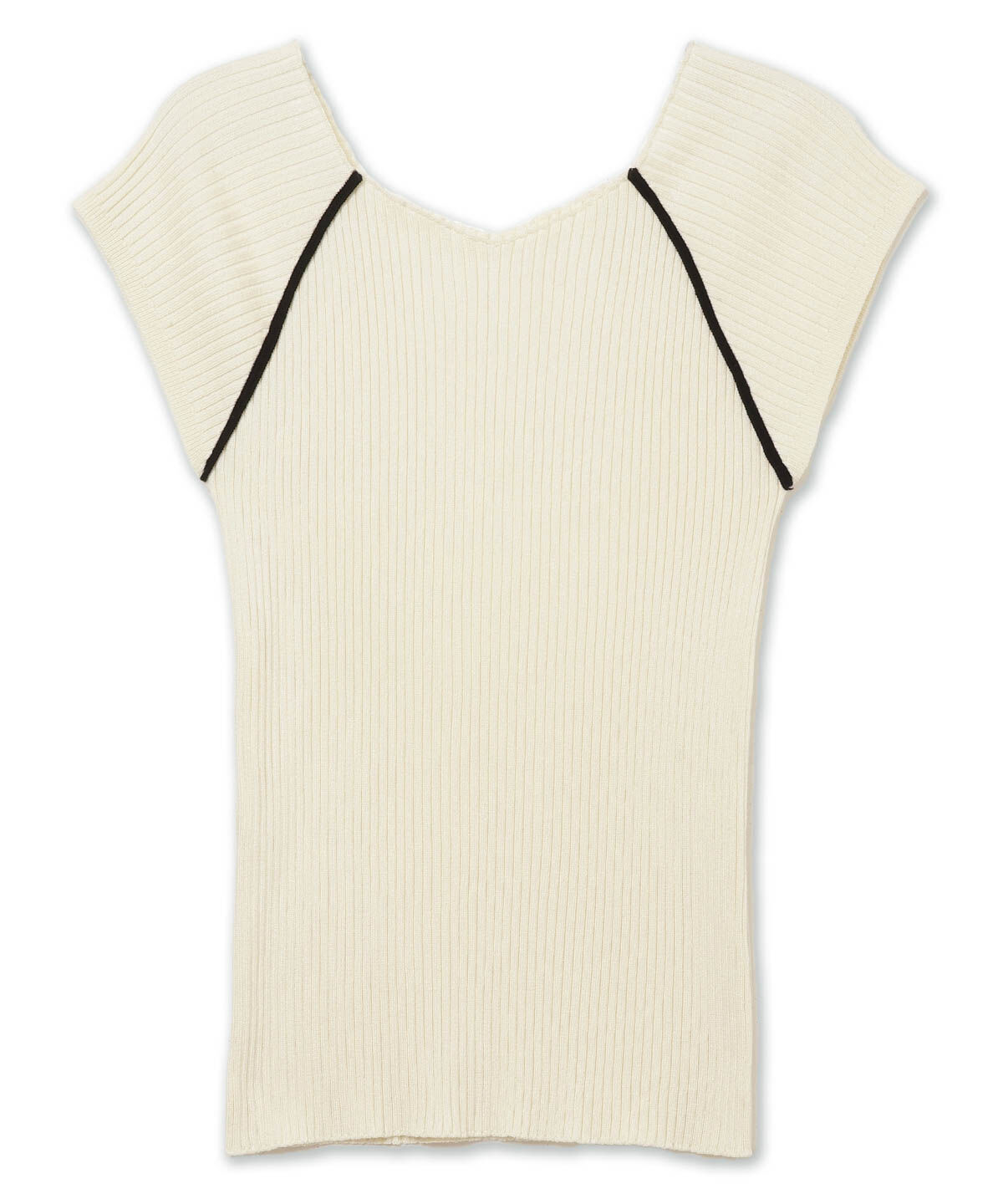 REDYAZEL「ラインフレンチスリーブニットプルオーバー」|ニット・セーター|