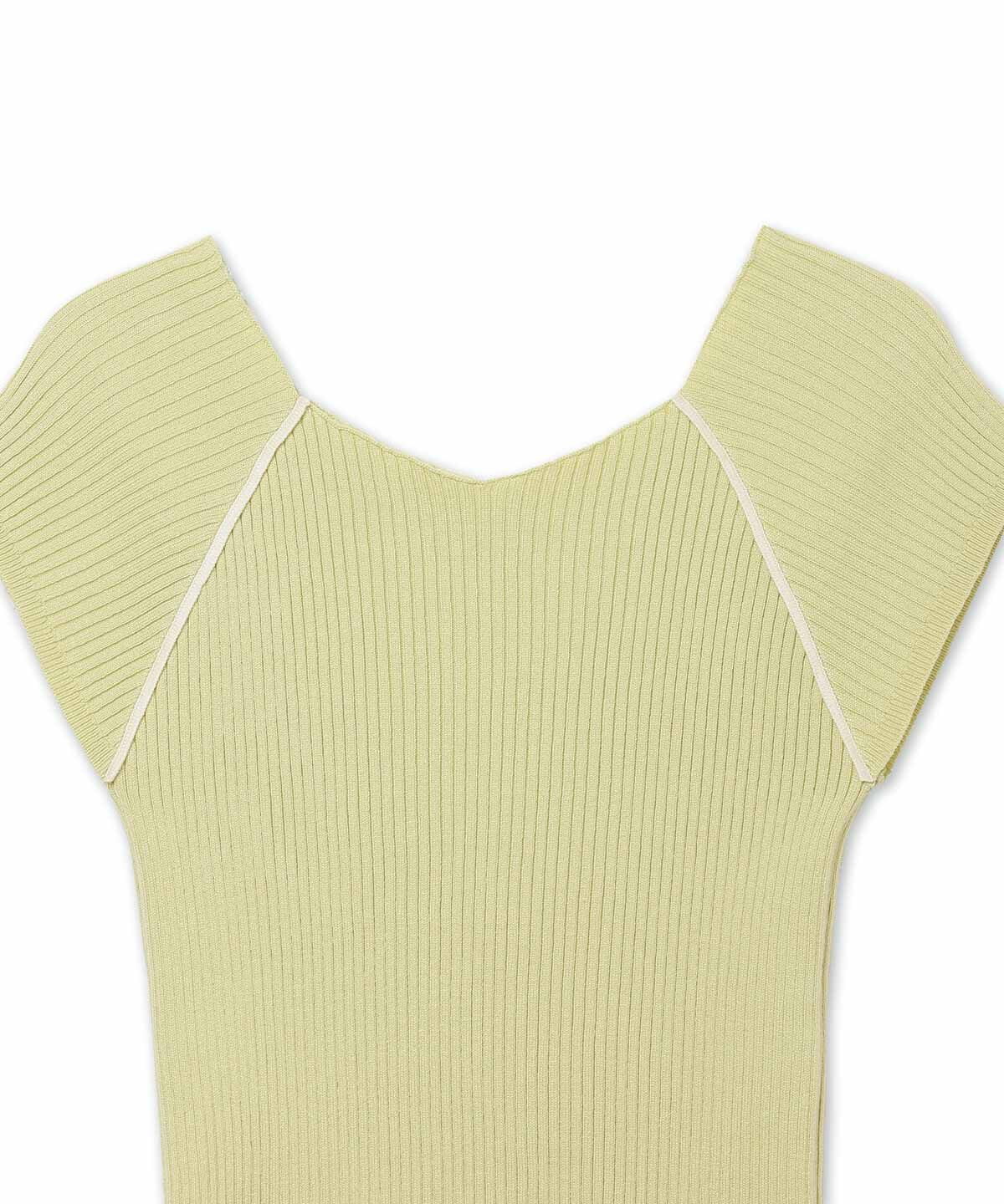 REDYAZEL「ラインフレンチスリーブニットプルオーバー」|ニット・セーター|