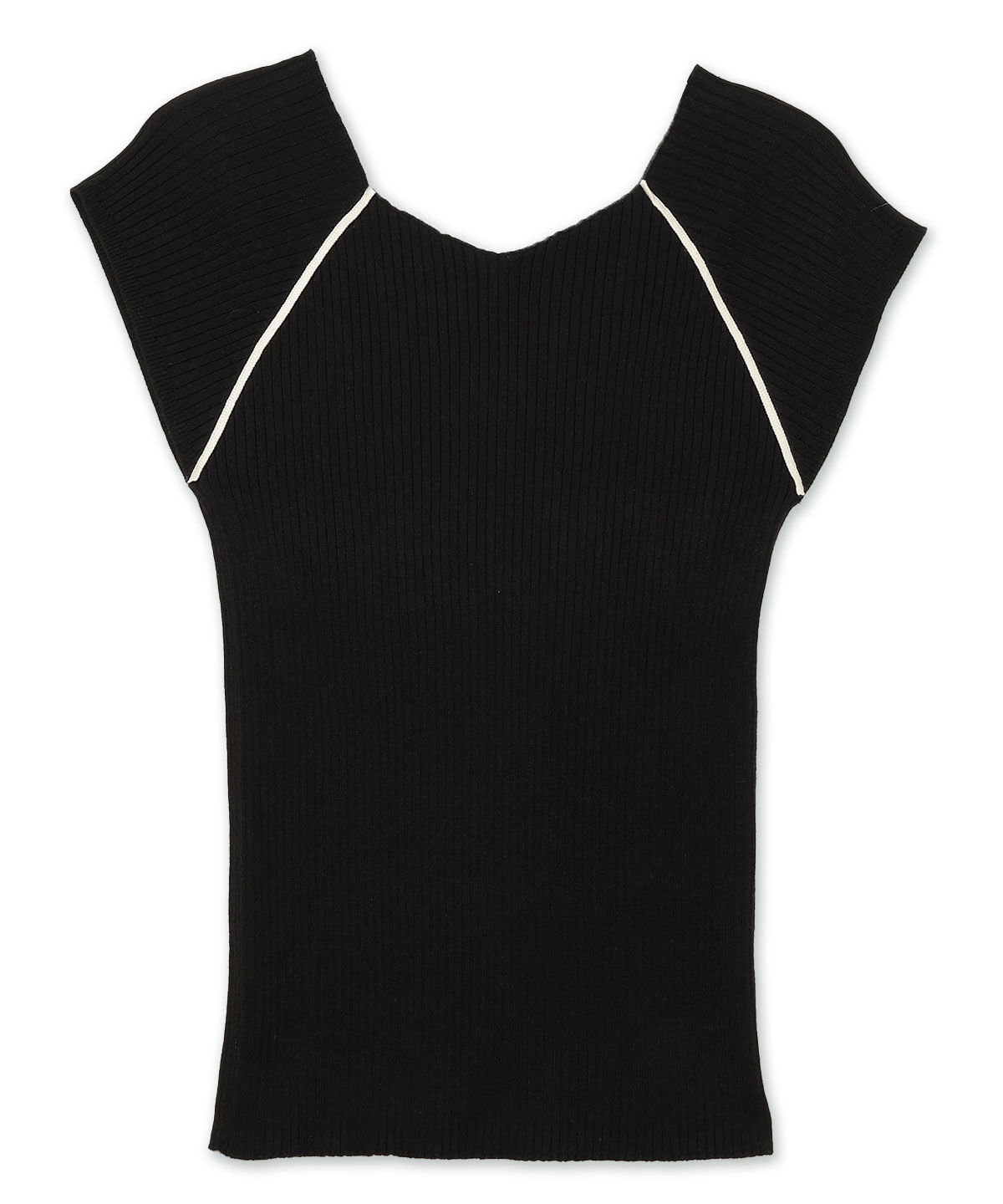 REDYAZEL「ラインフレンチスリーブニットプルオーバー」|ニット・セーター|