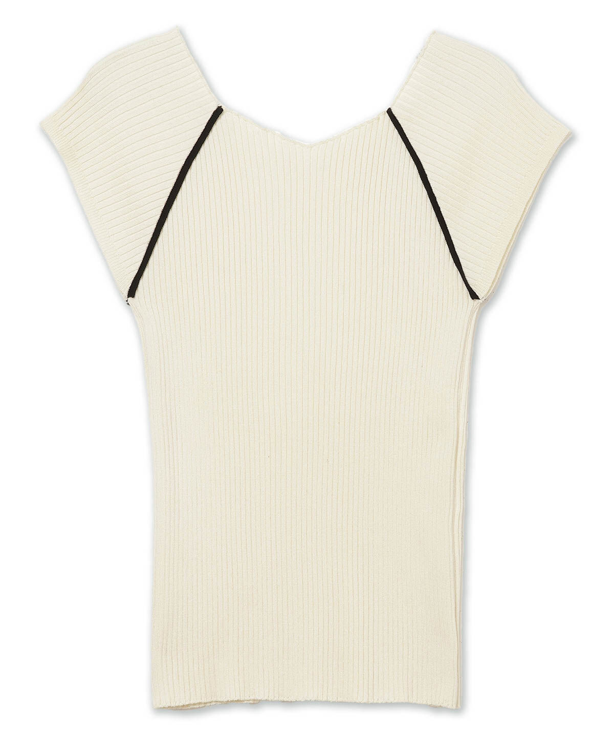 REDYAZEL「ラインフレンチスリーブニットプルオーバー」|ニット・セーター|