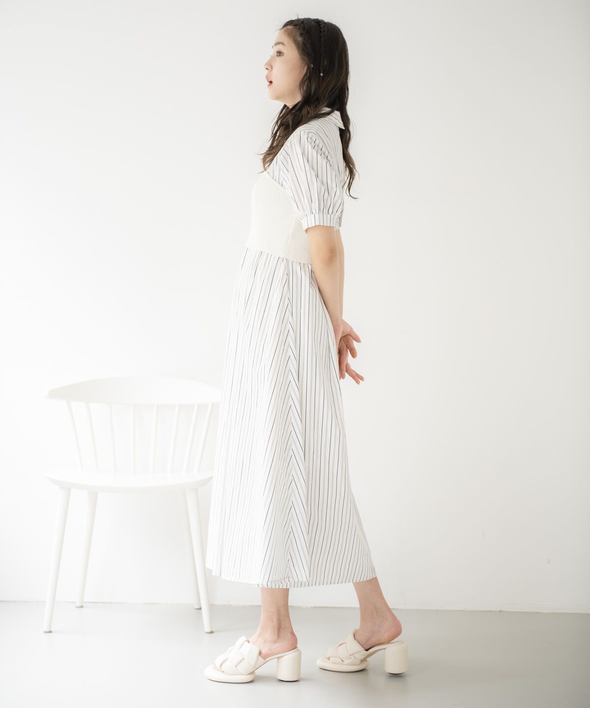 REDYAZEL「ストライプ&times;ニットビスチェコンビワンピース」|ワンピース|