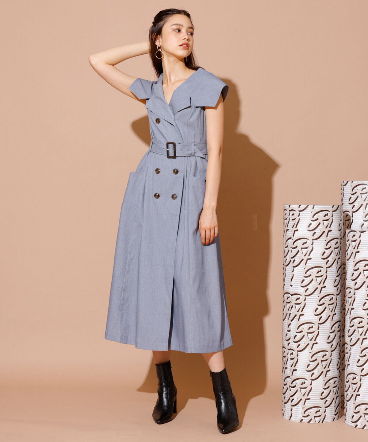 REDYAZEL「ノースリーブフレアワンピース」|ワンピース|