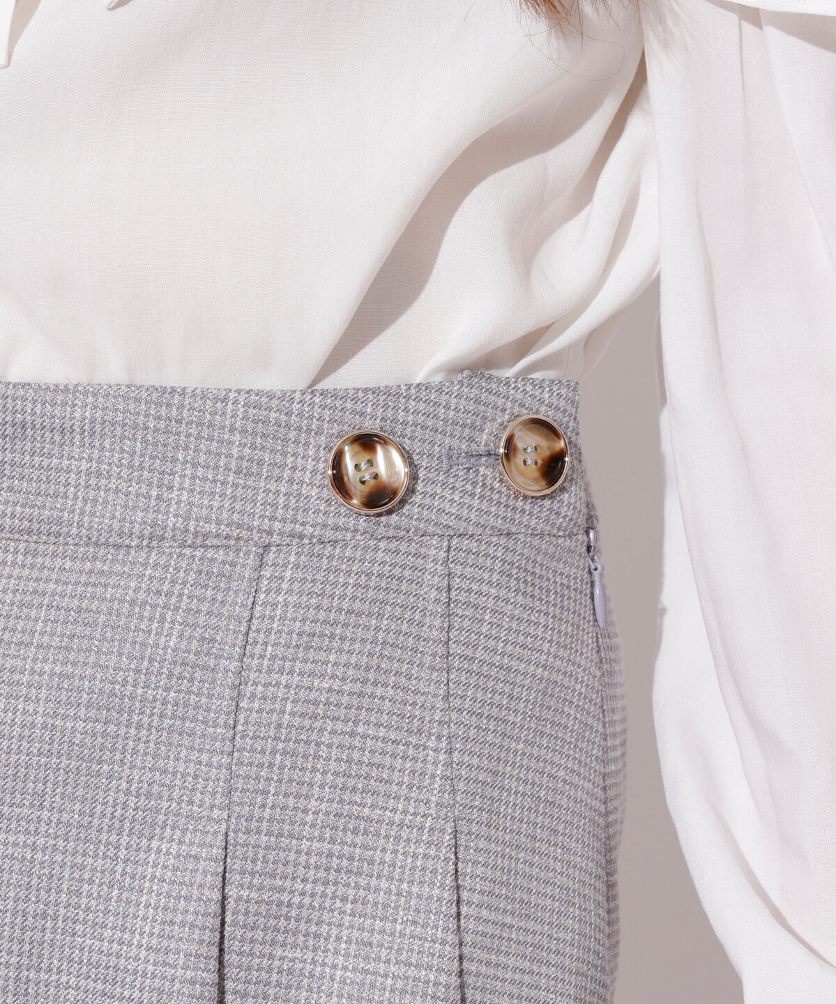 REDYAZEL「ラメツィードプリーツショートパンツ」|キュロット|