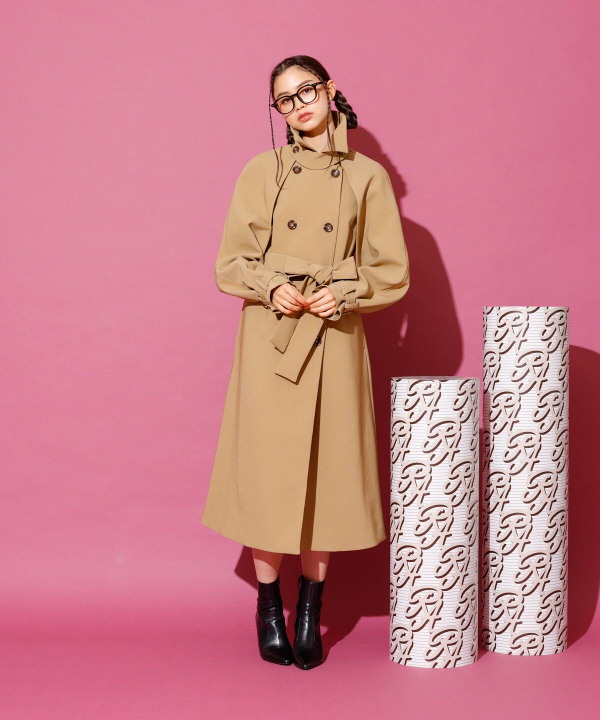 REDYAZEL「2WAYダブルロングコート」|ステンカラーコート|