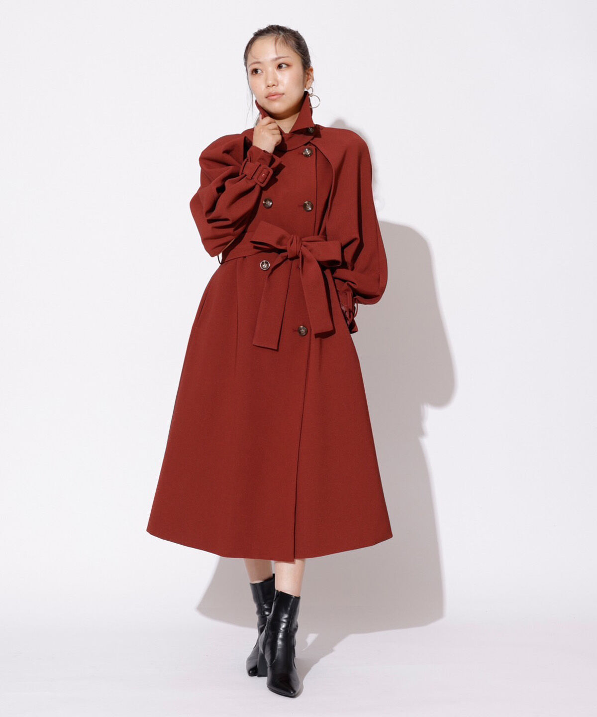 REDYAZEL「2WAYダブルロングコート」|ステンカラーコート|