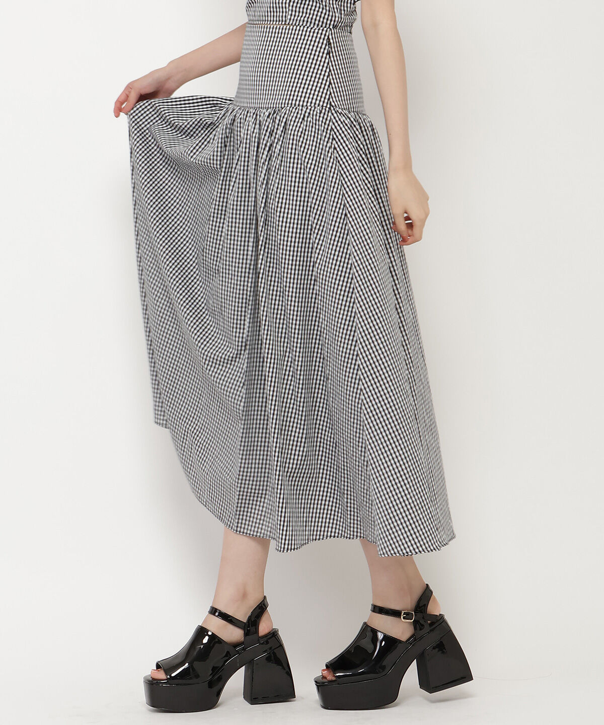 REDYAZEL「ロースイッチングフレアスカート」|フレア|