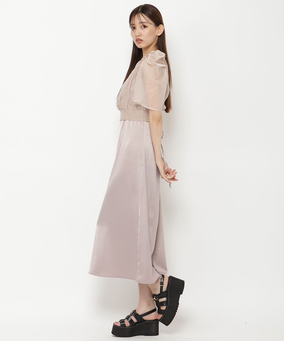 REDYAZEL「シアーブラウス＆キャミワンピースセット」|ワンピース|