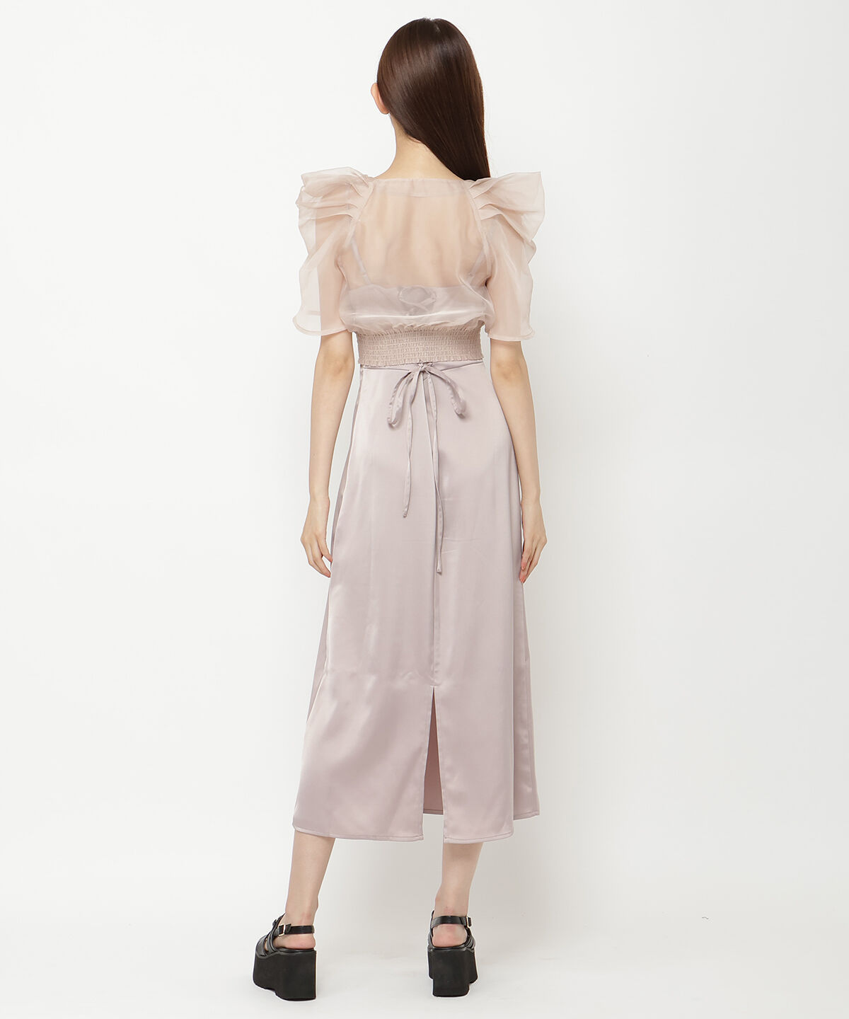 REDYAZEL「シアーブラウス＆キャミワンピースセット」|ワンピース|